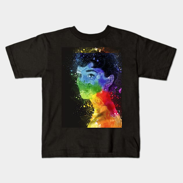 Audrey Hepburn retro Kids T-Shirt by PrintstaBee